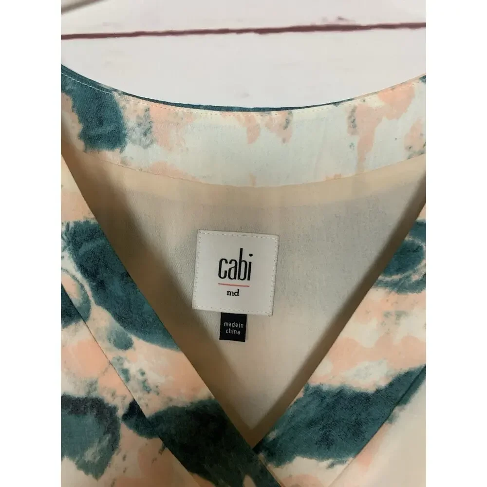 Cabi Women’s M Medium Gelato Watercolor Layered Sleeveless Spring Summer Top - Picture 5 of 13